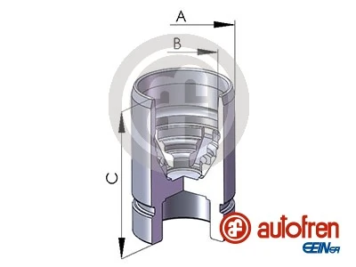 Piston, brake caliper